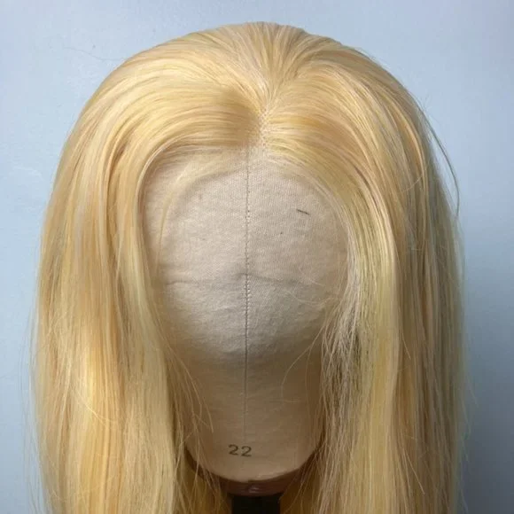 Yellow Wig Straight Lace Wig